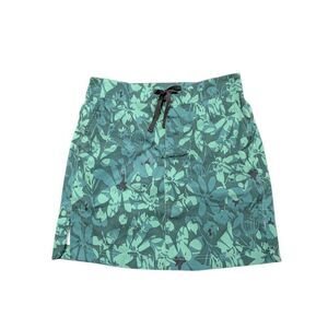 RipSkirt Hawaii Quick Wrap Travel Skirt Size Small Blue Floral Side Pockets